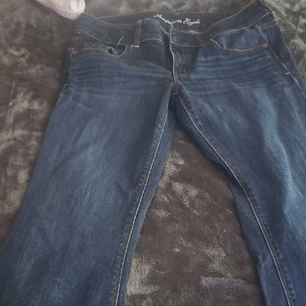 American Eagle Outfitters Women's Dark Blue Boot Cut Jeans